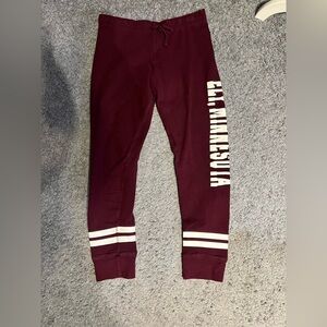 3/$15 Maroon Sweatpants with White Stripes